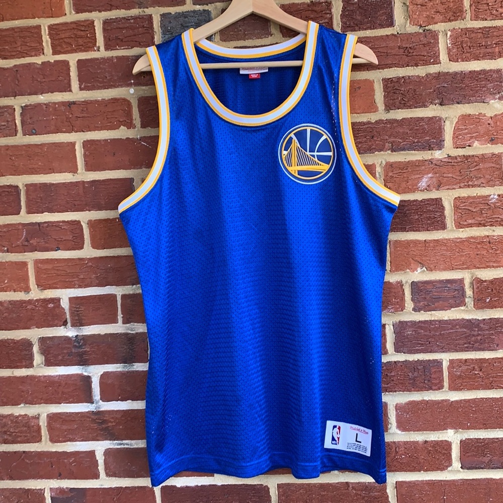 Mitchell and Ness golden state warriors nba basketball jersey size men’s large